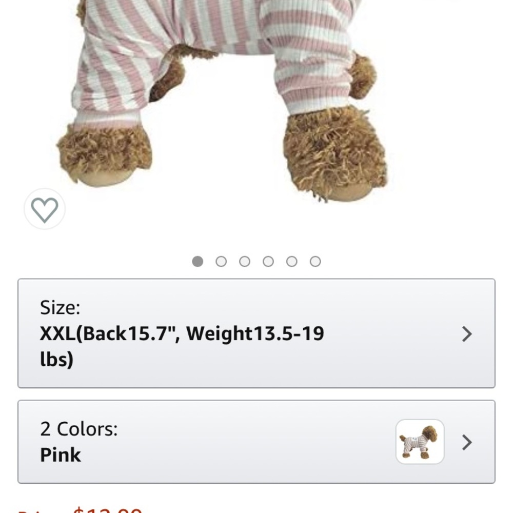 Dog PJS Clothes for Small Dogs Girl Puppy Pajamas - Picture 6 of 7